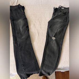 Bundle- Kenzie High Rise Flare and High Rise Skinny Jeans. Black. Size 4 and 6